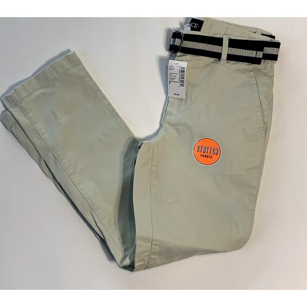 Girls Khaki Size 8 Stretch Pants Children's Place Adjustable Waist NWT